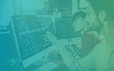 BCW marketers designing code for a B2B website