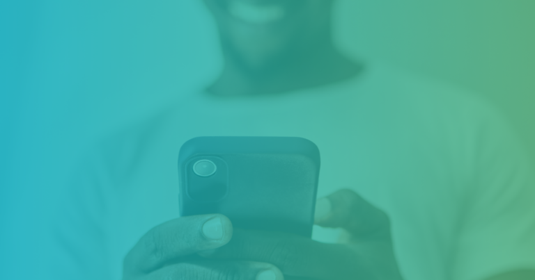BCW marketer writing email copy on a phone.